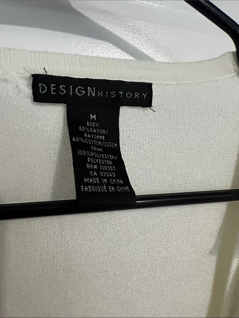 Design History Cream Ruffle Front Cardigan Sweater - Picture 2 of 4
